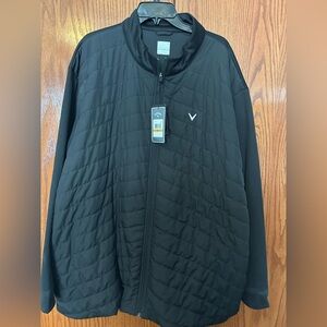 Callaway Golf Black Quilted Jacket with Logo Sz 3X NWT!